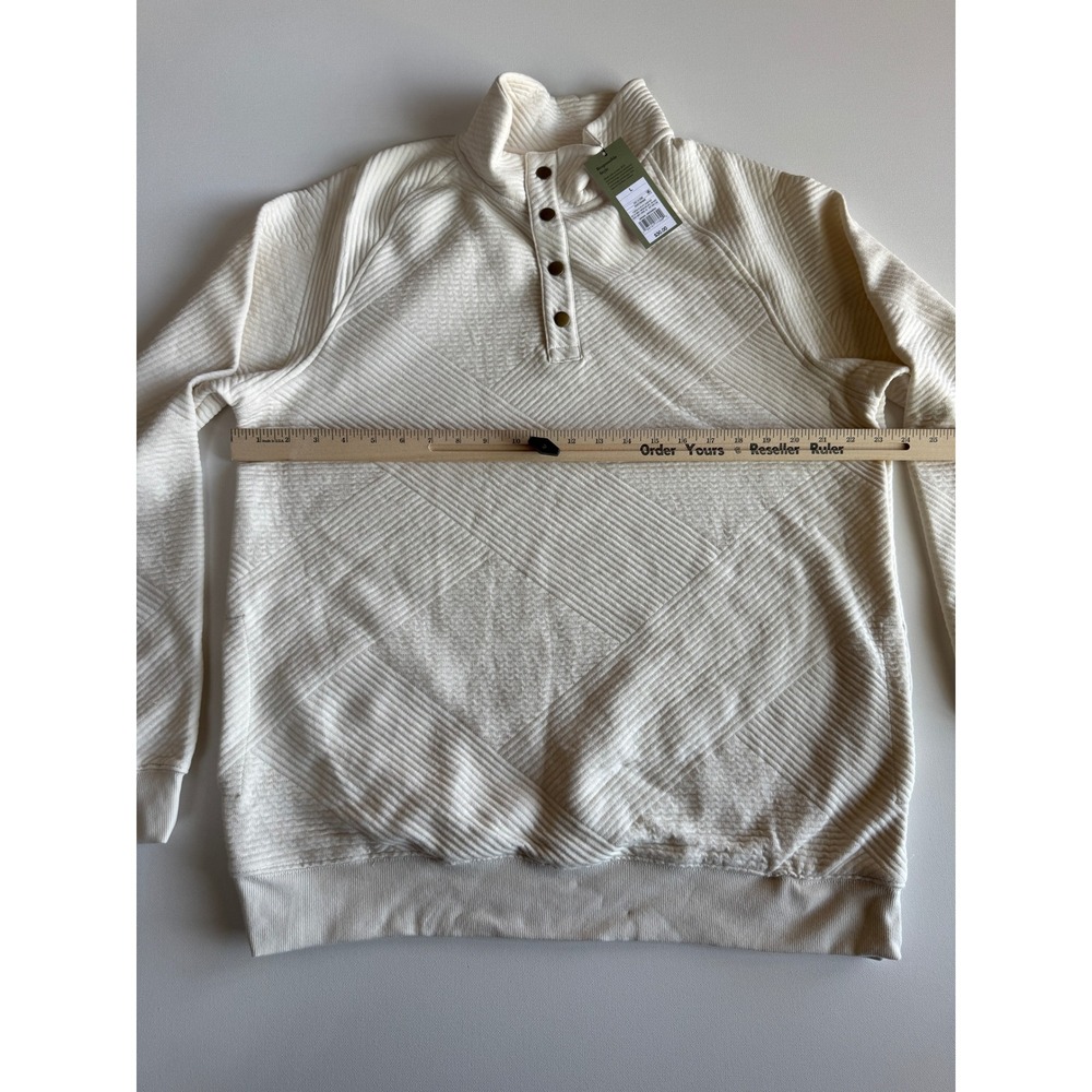 Goodfellow & Co. Men's 1/4 Front Snap‎ Quilted Sweatshirt Size Large - Picture 5 of 8